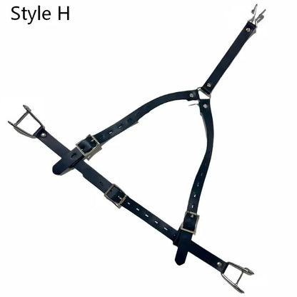 BDSM PU Leather Straitjacket Bondage Body Harness Adult Game Straight Jacket Halloween Clubwear Costume Armbinder Sex Toys Women