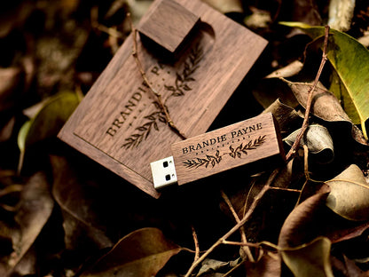 JASTER Free Custom Logo Photography Wedding Gift USB Flash Drive 128GB Wooden 64GB Box Pen Drive Maple Memory Stick 32GB 4G 16GB