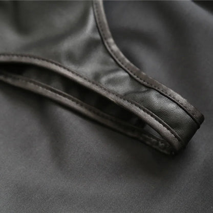 SM Products Adult Toys Black Leather Bondage Set Bdsm Sex Erotic Fetish Mini Dress Porn Skirt Adult Games  Exotic Accessories