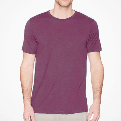 100% Merino Wool T Shirt Men Base Layer Merino Shirt Wicking Breathable Quick Dry Anti-Odor No-itch Big USA Size