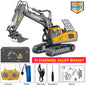 4WD Remote Control Excavator 4x4 Alloy Dump Truck Bulldozer Radio Model RC Car Construction Vehicle with Lights Sound Toy Gift