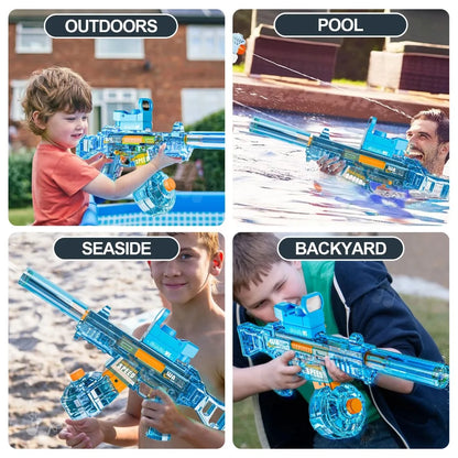 UMP45 Electric Water Gun Full Automatic Submachine with Light Large-Capacity Outdoor Beach Swimming Pool Shooting Game Kid Toy