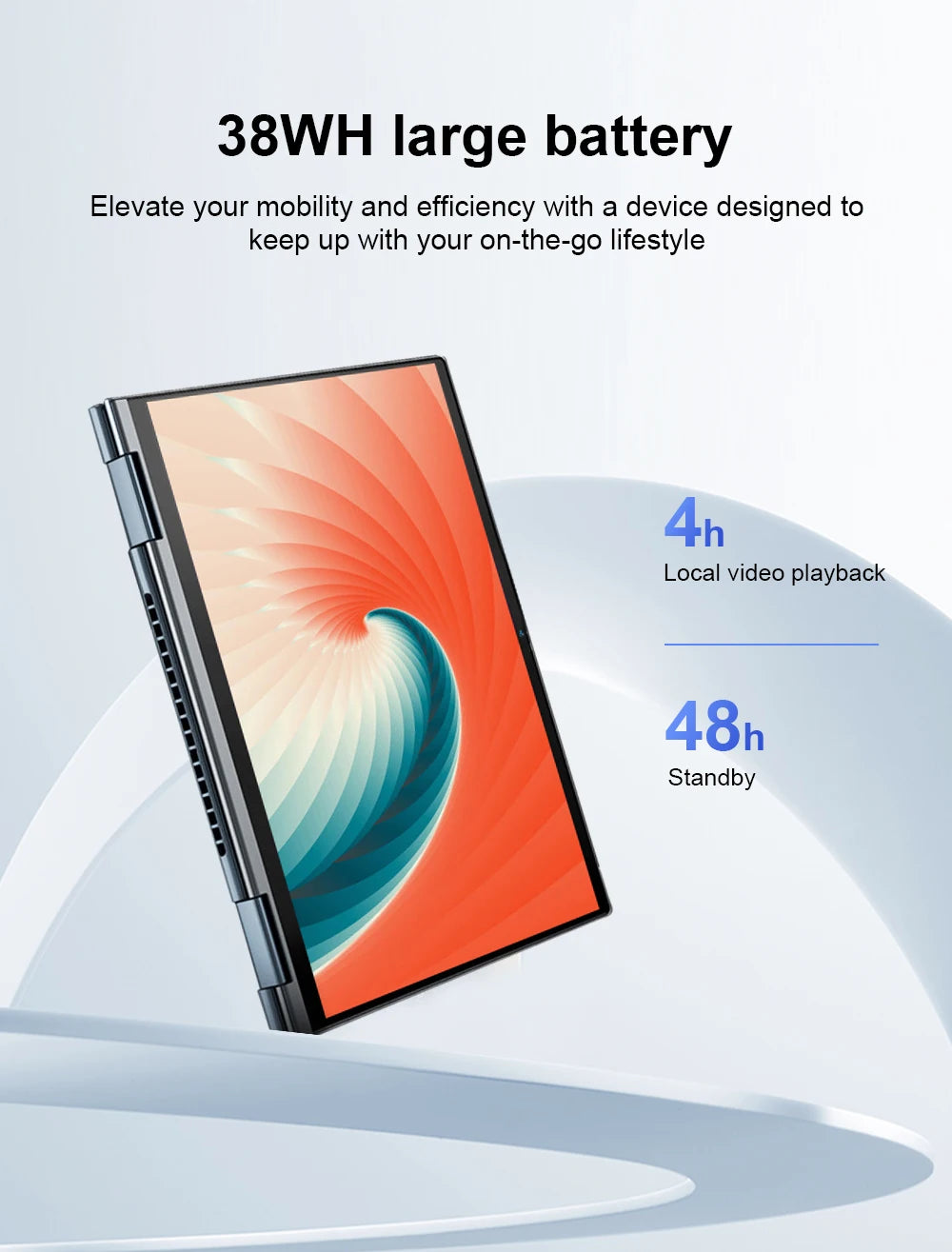 Ninkear YBOOK 15 Laptop 15.6 Inch 360° Flipable Touchscreen 16GB+512GB 2-in-1 Yoga Mode AMD Windows 11 Notebook 360° Flipable