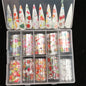 New Flower Nail Foils for Transfer Paper Stickers Floral Adhesive Fruit Nails Wraps Fish DIY Water Marble Nail Art Decorations