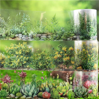 50mm*2m Plant flower landscape PET Tapes Creativity Scrapbooking Hand Account Adhesive hand made Diy Junk Journal Craft Supplies
