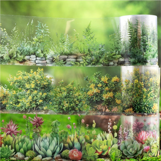 50mm*2m Plant flower landscape PET Tapes Creativity Scrapbooking Hand Account Adhesive hand made Diy Junk Journal Craft Supplies