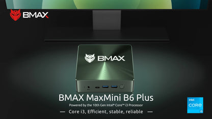 BMAX B6 Plus Mini PC Intel i3-1000NG4 Windows 11 OS 12GB RAM 512GB SSD WIFI 5 USB 3.0 USB * 3 HDMI * 2 Bluetooth Type-C mini pc