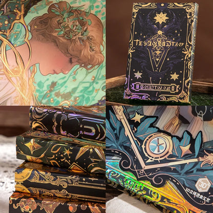 Renaissance A5 Notebook,Oil Painting Hardcover Illustrations,Full-Color Handbook,128 Sheets/Book,100GSM,Professional Handbook