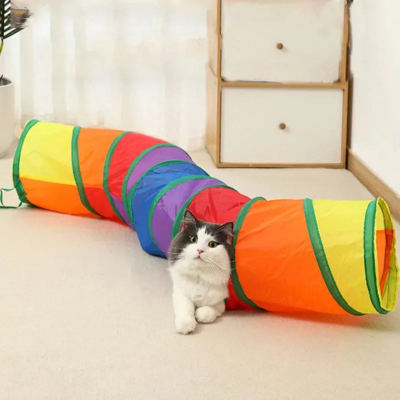 Cat Tunnel Foldable Tunnel Pet Supplies Cat S T Y Pass Play TunnelToy Breathable Drill Barrel for Indoor Loud Paper Pet Products