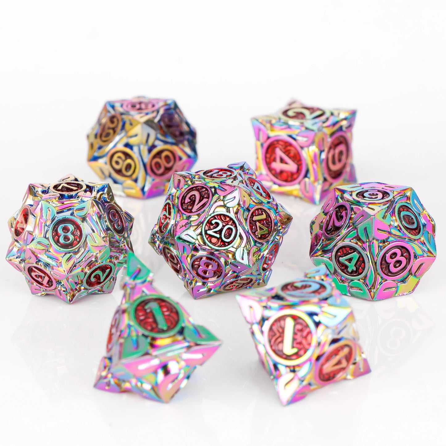 7pcs DND Metal Dice Set MTR Polyhedral Dice for Dungeons And Dragons Role Playing Games D&D Dice Set Dnd Gifts