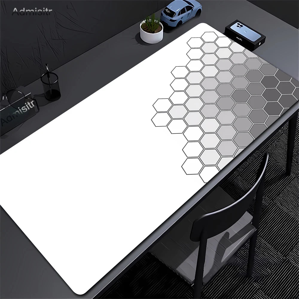 Geometric Large Mouse Pad 100x50cm Big Computer Mousepads Hexagon Mousepad Big Keyboard Mat Gamer Mouse Pads Non-SlipDesk Mats