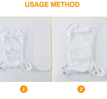 2/5/10Pcs Baby Diapers Reusable Washable Cotton Diaper Ecological Nappies Insert Cotton Cloth Breathable Absorbent Cloth Diapers