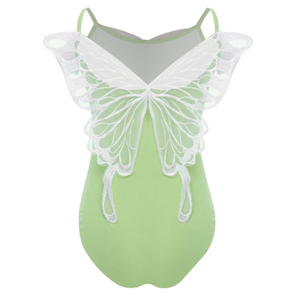 New Girls Ballet Leotards Kids Child Sleeveless Fairy Butterfly Wing Hollow Stitching Gymnastics Leotard Professional Stage Wear