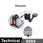 MOC Power Functions M/L/XL Motor Battery Box IR Remote Receiver for RC Car Robot Model Building Blocks Technical Modified Parts