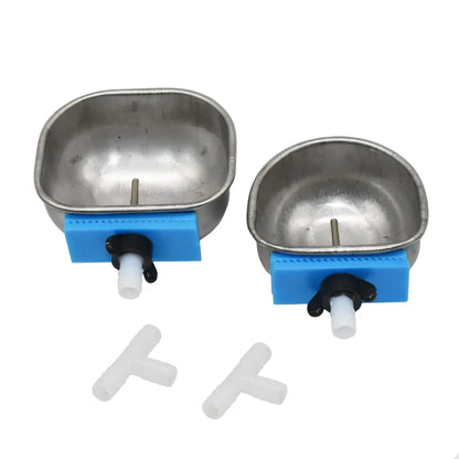 1 Pcs Rabbit Water Bowl Farm Rabbit Automatic Drinker Rabbit Cage Fix Cup Raising Fox Mink Stainless Steel Drinking Bowl