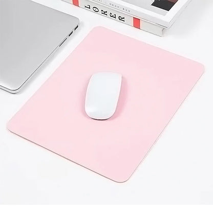 Simple Solid Color PU Leather Mouse Mat Anti Slip Waterproof Mouse Pad School Family Supplies Desk Set For Laptops PC Computer