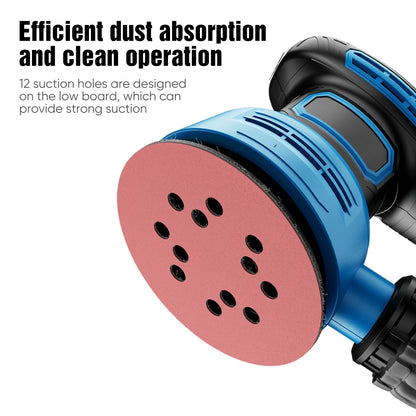 5 Inch Variable Speed Orbital Sander, Eccentric Grinding & Polishing Machine, Handheld Electric Sander for Paint Polishing, Surface Sanding, Rust Removal, Wood and Metal Finishing Work