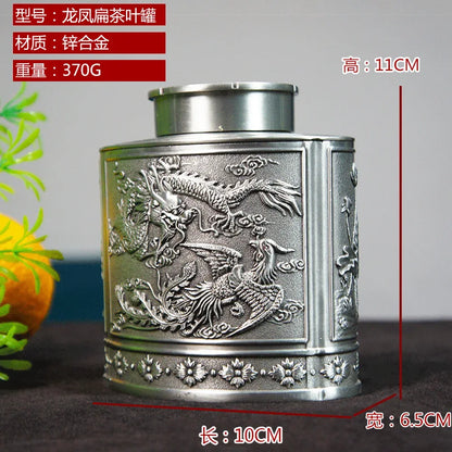 Pet Memorial Keepsake Container for Ashes Tea Canister Coffin Box for Human Ashes Metal Cremation Animal Urn Funeral Home Decor