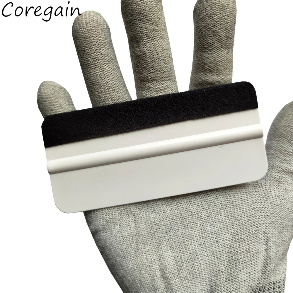 10x4.5cm  Felt Fabric Cloth Suede Card Squeegees Carbon Fiber Vinyl Car Wrap No Scratch Scraper Window Tint Tools