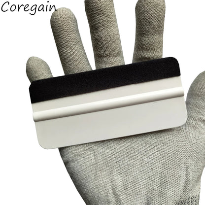 10x4.5cm  Felt Fabric Cloth Suede Card Squeegees Carbon Fiber Vinyl Car Wrap No Scratch Scraper Window Tint Tools