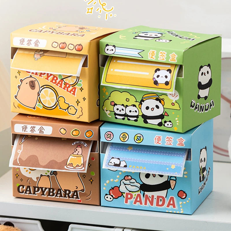 256 Sheets Pull-out Cartoons Sticky Notes Pads Posits Stationery Paper Stickers Posted It Memo Notepad Notebook Message Sticker