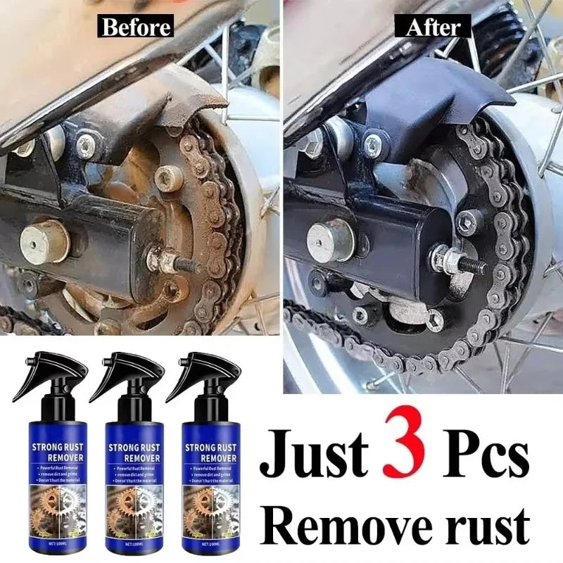 1/3 Pcs 100ml Car Rust Remover Spray Clean Metal Iron Quickly Auto Exhaust Pipe Rust Derusting Spray Auto Stain Removal Agent