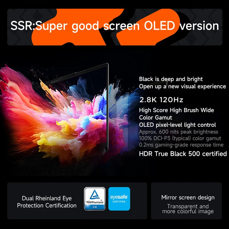 Lenovo Laptop Xiaoxin Pro14 2024 14' 2.8K 120Hz OLED Screen AMD Ryzen 7-8845H 16G/32G LPDDR5 1TB/2TB PCIE4.0 SSD Notebook PC