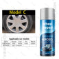 450ml Silver Series Alloy Automotive Wheel Repair Spray Paint - DIY Scratch Remover, Touch Up Paint Quick Matte Bright black