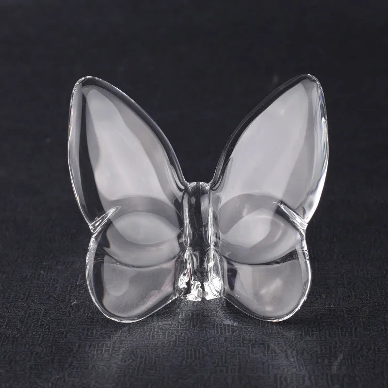 Crystal Papillon Butterfly Wings Fluttering Glass Lucky Butterfly Ornaments Home Decoration Crafts Accessories Birthday Gift