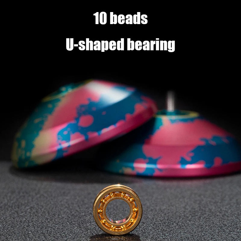 Yoyo Professional Competition Metal Yo Yo Factory with 10 Ball Bearing Alloy Aluminum High Speed Unresponsive Toys for Kids Toys
