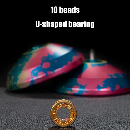 Yoyo Professional Competition Metal Yo Yo Factory with 10 Ball Bearing Alloy Aluminum High Speed Unresponsive Toys for Kids Toys