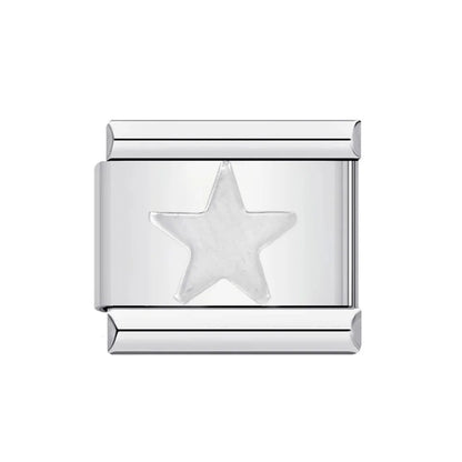 26 English A-Z Letter Name Custom 9mm Link Charms Silver Color Italian Stainless Steel Bracelet DIY Jewelry Making Hand Chain