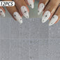 12Pcs 3D Gold Star Moon Sun Nail Stickers 10*8cm Y2K Starlight Self-adhesive Nail Decals Snake Cat Slider DIY Manicure Accessory