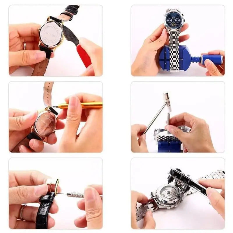 Watch Repair Tool Set Detachable Watch Strap Remover Bottom Cover Holder Fixing Kit Open The Watch Replace The Battery