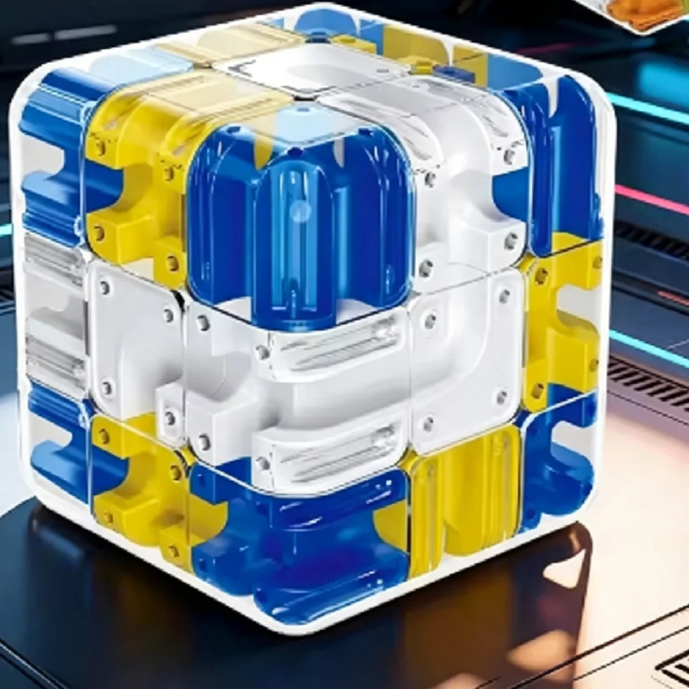 3D Maze Magic Cube Puzzle Toy Labyrinth Rolling Ball Cube Anti‑Stress Relief Toy for Kids Adults