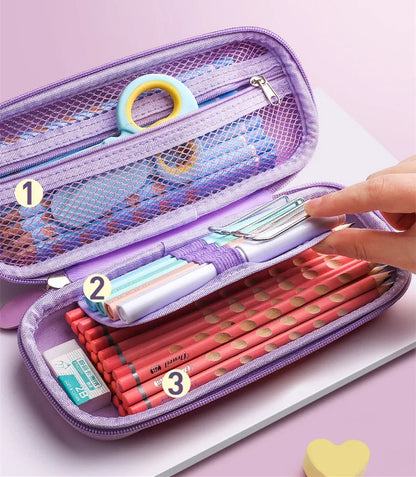 3D EVA Unicorn Cute Pencil Case Cartoon Stationery Box Girls Color Pencil Box Student Pen Case School Supplies Gifts Ipad Case