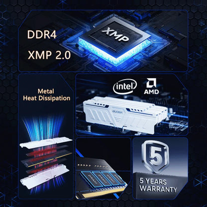 ‌GUDGA DDR4 Ram 3200MHz/3600MHz/2666MHz 8GB/16GB/32GB 288-Pin DIMM Desktop Memory with Aluminum Heatsink
