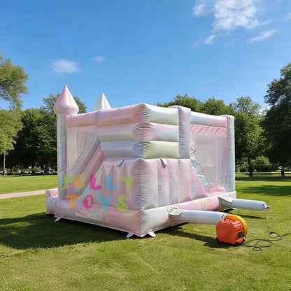 Tie Dye Toddler Bounce House Inflatable Wedding Bounce Castle Outdoor Bouncer Inflatable Tiedye Bouncer Combo House with Slide