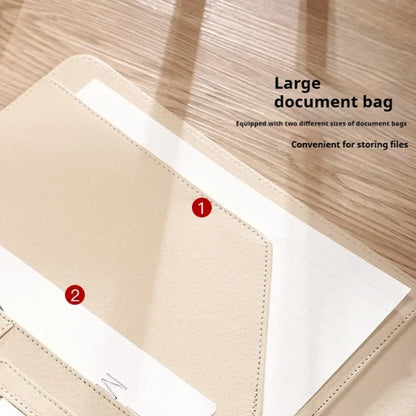 Multifunctional A4 Folder With Pen Holder Card Slot Leather Document Holder Stationery Business Contract File Folder Organizer