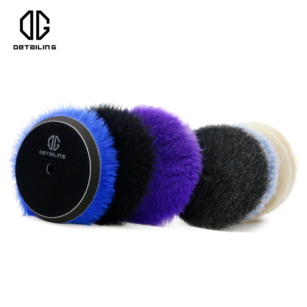DETAILING Car Polishing Pad Wool Buffing Pads Waxing Polishing Disc Cleaning Scratch Removal Tool 3/5/6 Inch Self-Adhesive