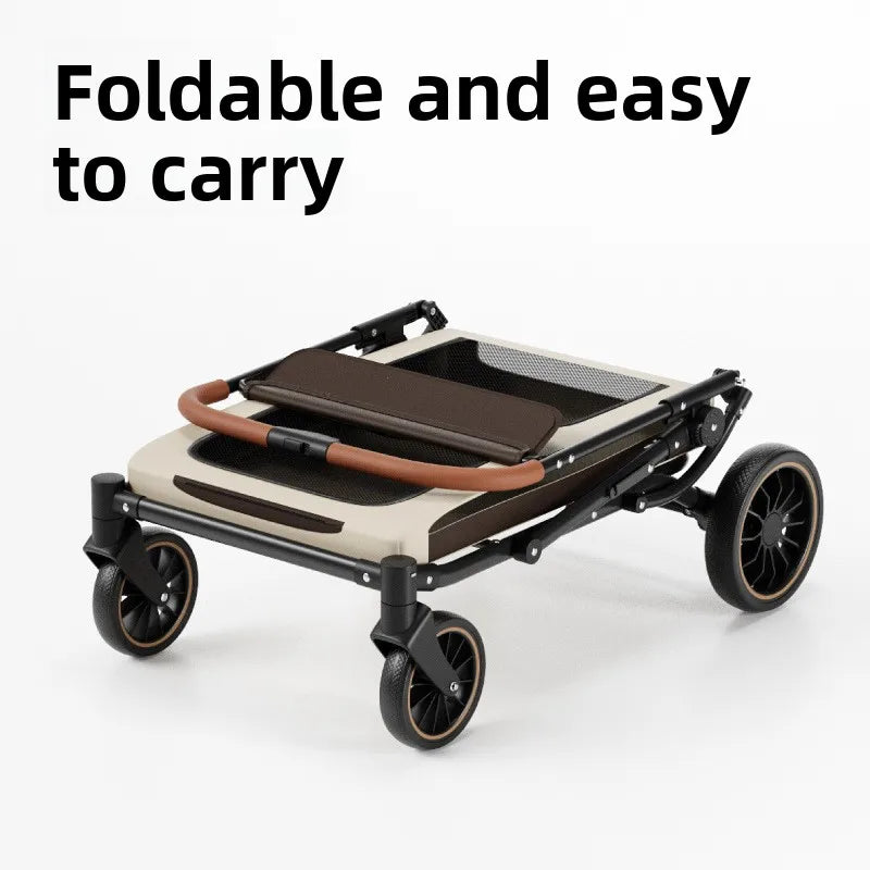 Medium Large Senior Dog Multifunction Pet Stroller Outdoor Travel Portable Foldable Stroller for Dog Pet Trolley Pet Stroller
