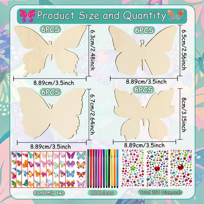 354 Butterfly Craft Sets, Butterfly Decorations, Handmade DIY Birthday Gifts, DIY Birthday Craft Sets
