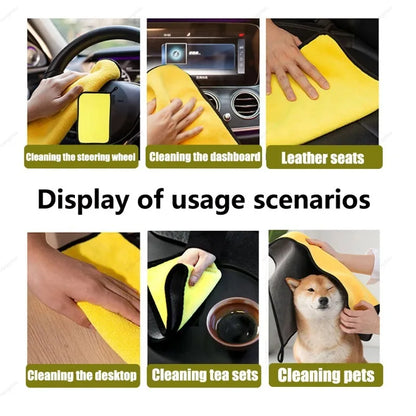 3/5/10Pcs Car Wash Microfiber Towel 30*30CMCar Cleaning Drying Cloth Care Cloth Car Wash Towel Kitchen Towel