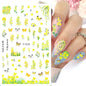 Black and White Love Flowers Line Art 3D Stickers Nail Decals Nail Art Accessories Butterfly Rose Nail Stickers Nail Sliders