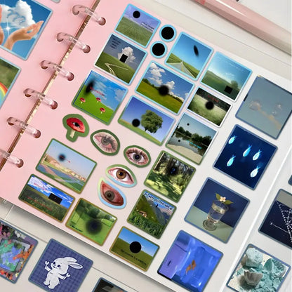 8/16sheets y2k Gen Z Electronic Memories Style Retro Dreamcore Collages Journals Diary Scrapbook Stickers
