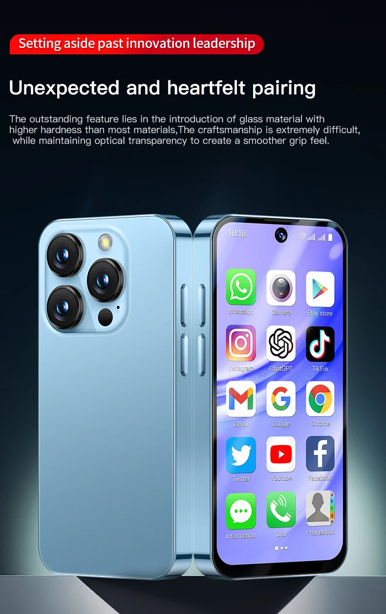 SERVO 19PRO Android Mini Smartphone 4G LTE Dual SIM Standby 6GB RAM 128GB ROM Play Store WiFi OTG 3.88" Screen Small Smart Phone