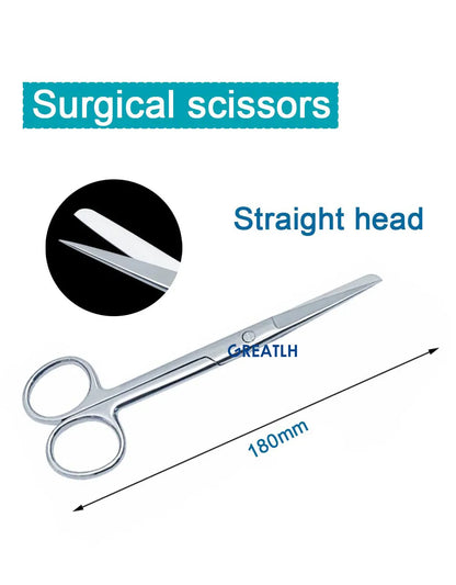 Stainless Steel Remove Suture Scissors Nurse Scissors Stitch Scissors Medical Surgical Tool Straight/Curved 1pcs
