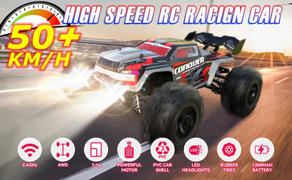 4WD 1:16 80KM/H Super Brushless 50KM/H Brushed RC Car 4x4 Off Road Remote Control High Speed Drift Racing Truck Buggy Toy Gift