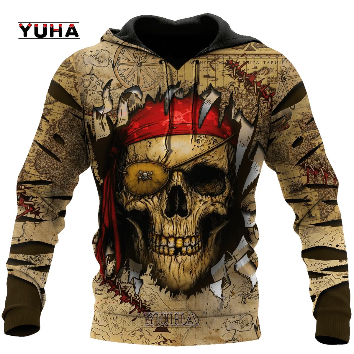 Dark  Red Skull Tattoo 3D All Over Printed Men's Hoodie & Sweatshirt Spring and  Autumn Unisex  Hoodies Casual Sportswear