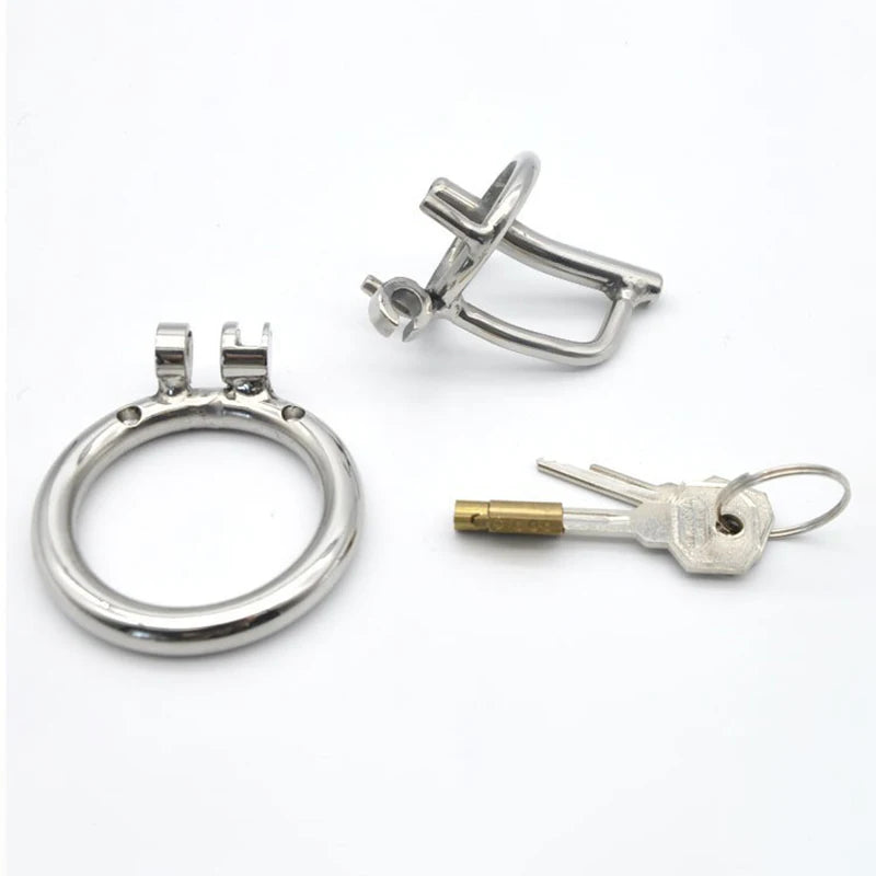 Steel Chastity Cage Sounding Plug Erotic Urethral Lock Penis Ring Cock Cage Male Chastity Device BDSM 18+ Adult Toys For Men.